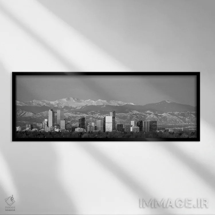 تابلو دکوراتیو "دنور، کلرادو، ایالات متحده" اثر پانورامیک ایمجز - نمای قابدار مشکی