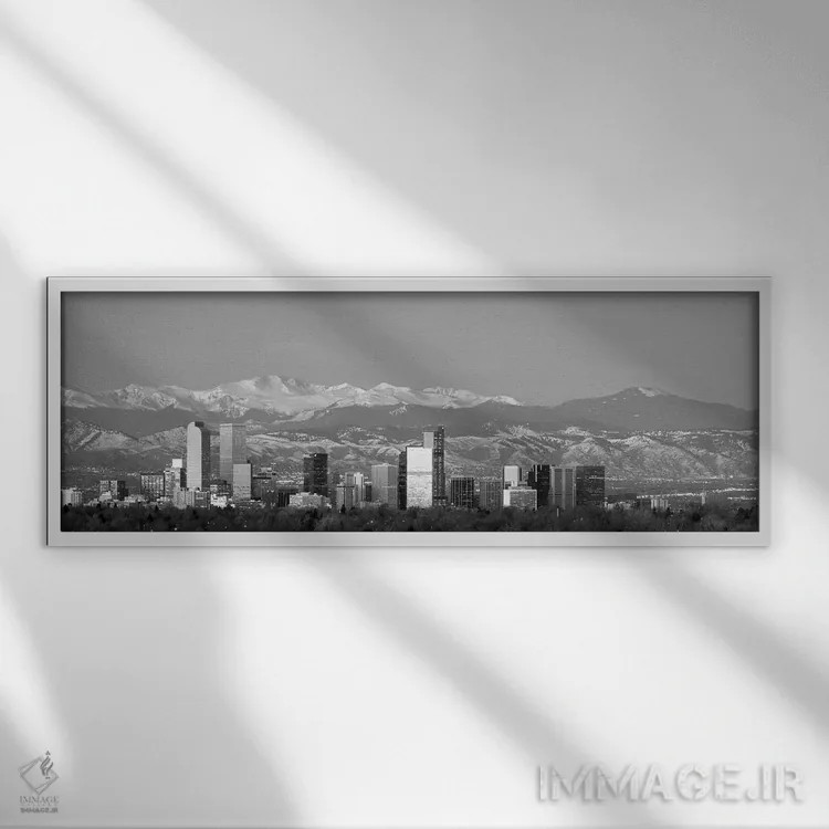 تابلو دکوراتیو "دنور، کلرادو، ایالات متحده" اثر پانورامیک ایمجز - نمای قابدار سفید