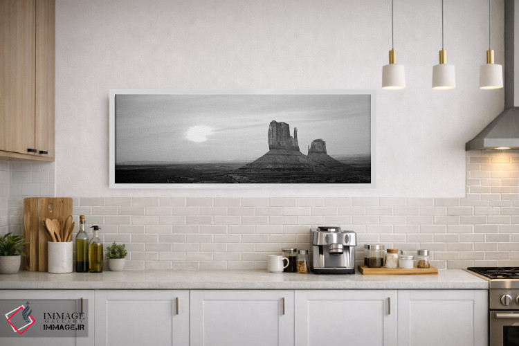 تابلو دکوراتیو "دمنوش های میتن شرقی و غربی در هنگام غروب، دره یادبود… اثر پانورامیک ایمجز - D1W