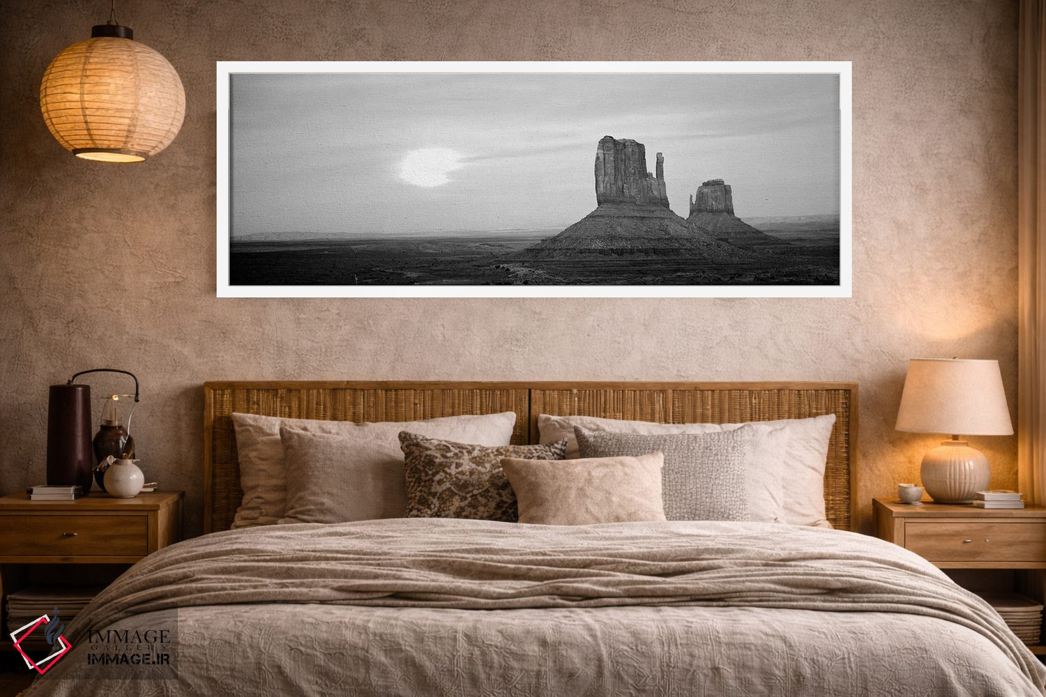 تابلو دکوراتیو "دمنوش های میتن شرقی و غربی در هنگام غروب، دره یادبود… اثر پانورامیک ایمجز - D4W