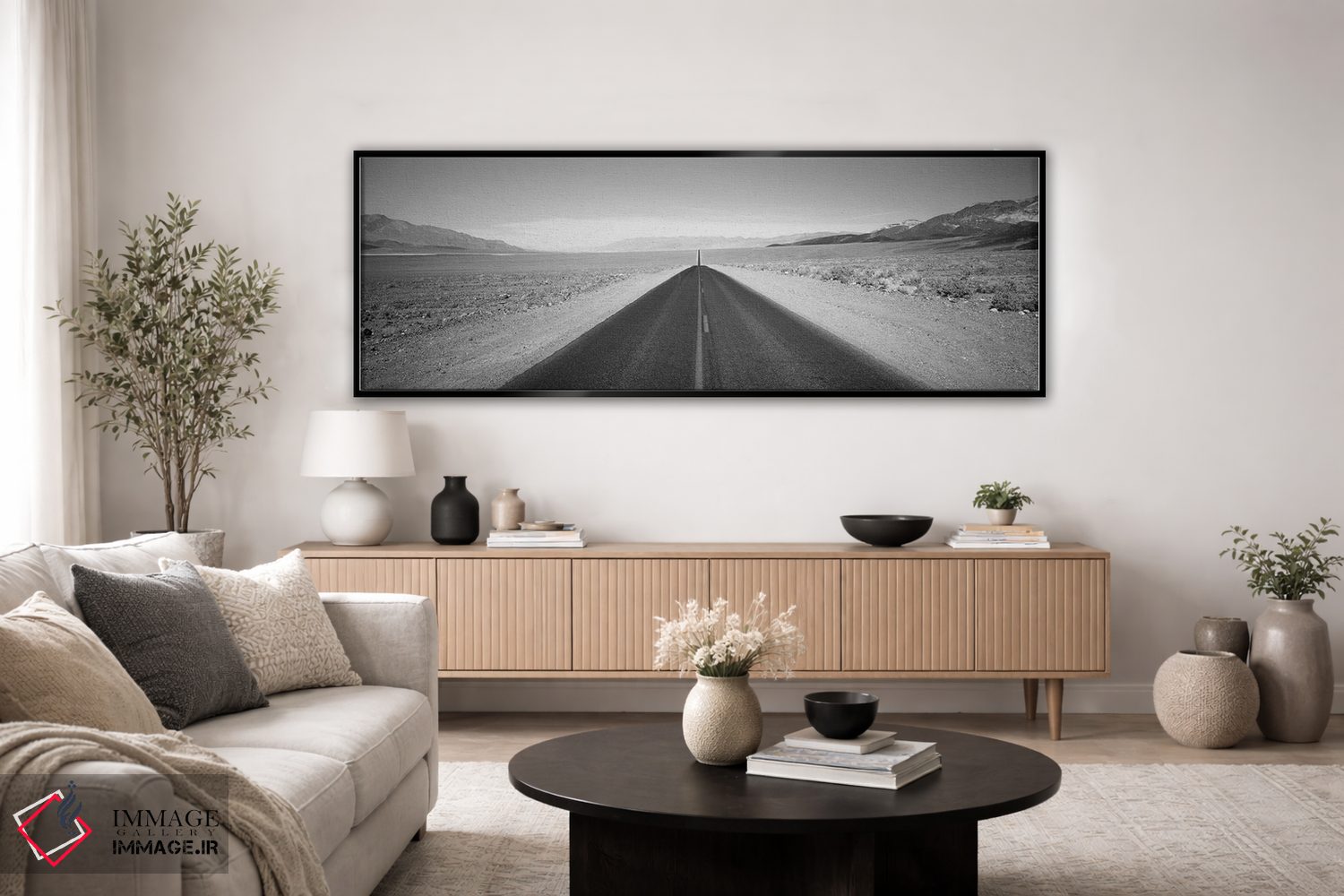 تابلو دکوراتیو "جاده خالی در دره مرگ، کالیفرنیا، ایالات متحده" اثر پانورامیک ایمجز - D5B