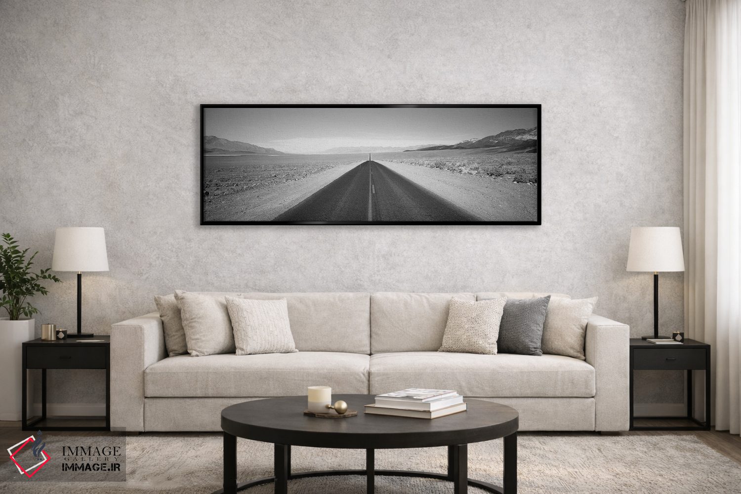تابلو دکوراتیو "جاده خالی در دره مرگ، کالیفرنیا، ایالات متحده" اثر پانورامیک ایمجز - D6B