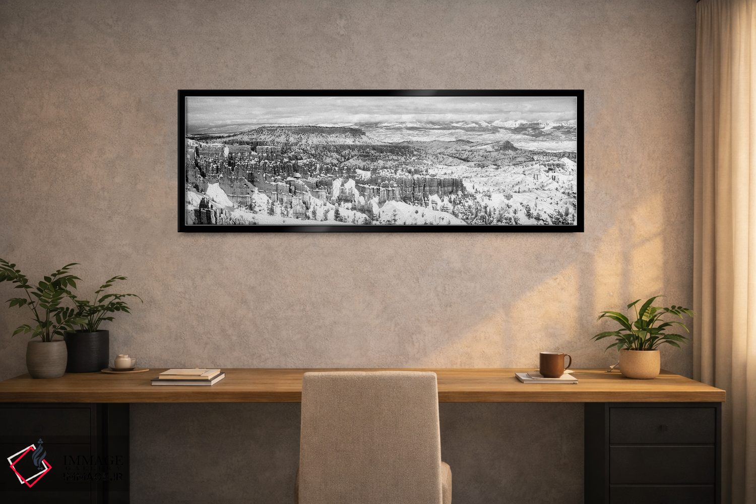 تابلو دکوراتیو "سنگ های فرسایش یافته در یک دره، دره برایس، پارک ملی در… اثر پانورامیک ایمجز - D2B