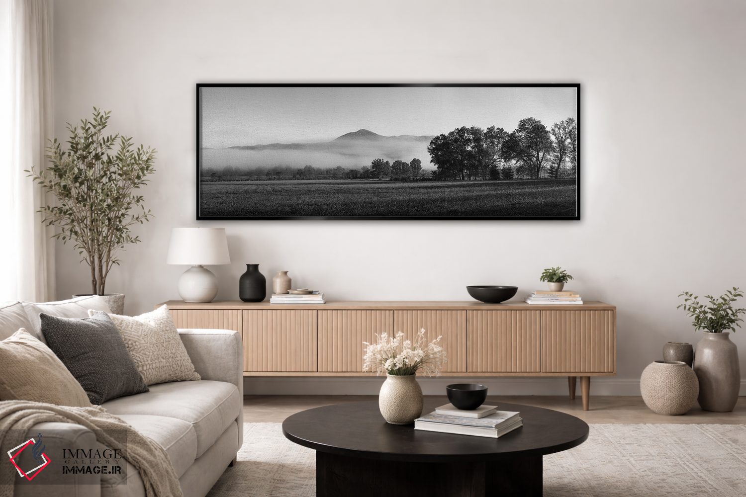 تابلو دکوراتیو "مه روی کوه، کادز کوو، پارک ملی کوه های بزرگ دودی، ایال… اثر پانورامیک ایمجز - D5B