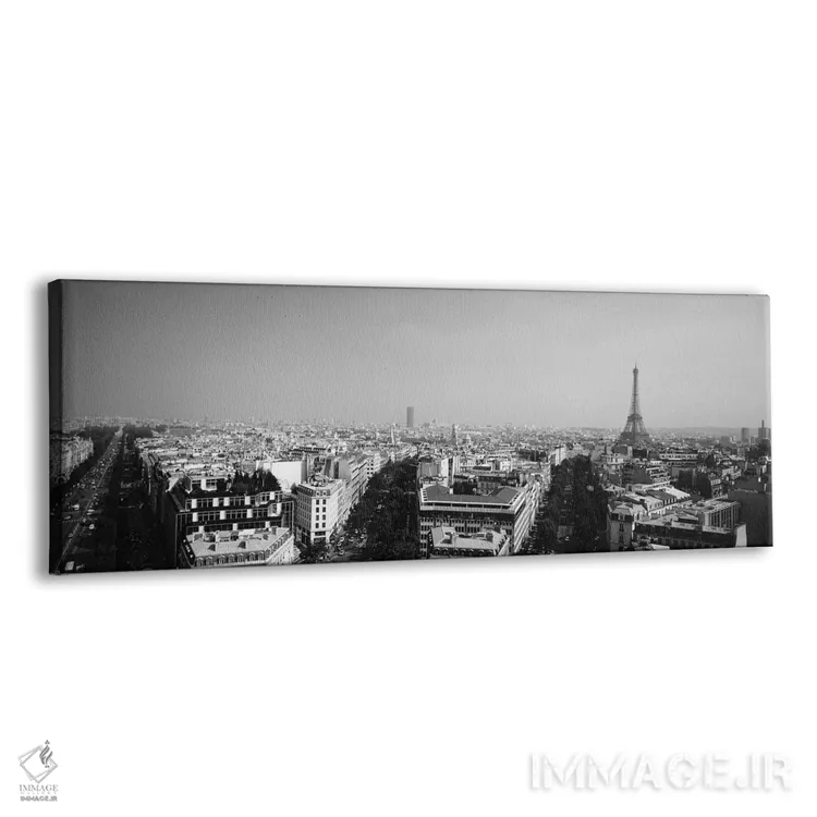 تابلو دکوراتیو "نمای بلند از منظره شهری، پاریس، فرانسه" اثر پانورامیک ایمجز - نمای پرسپکتیو محصول