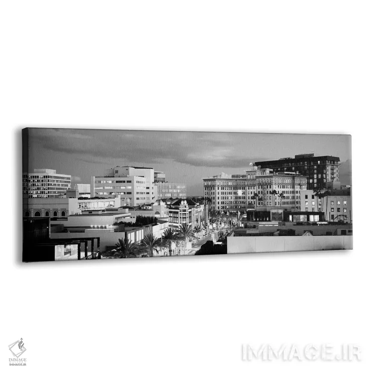 تابلو دکوراتیو "نمای بلند از ساختمان ها در یک شهر، رودئو درایو، بورلی… اثر پانورامیک ایمجز - نمای پرسپکتیو محصول