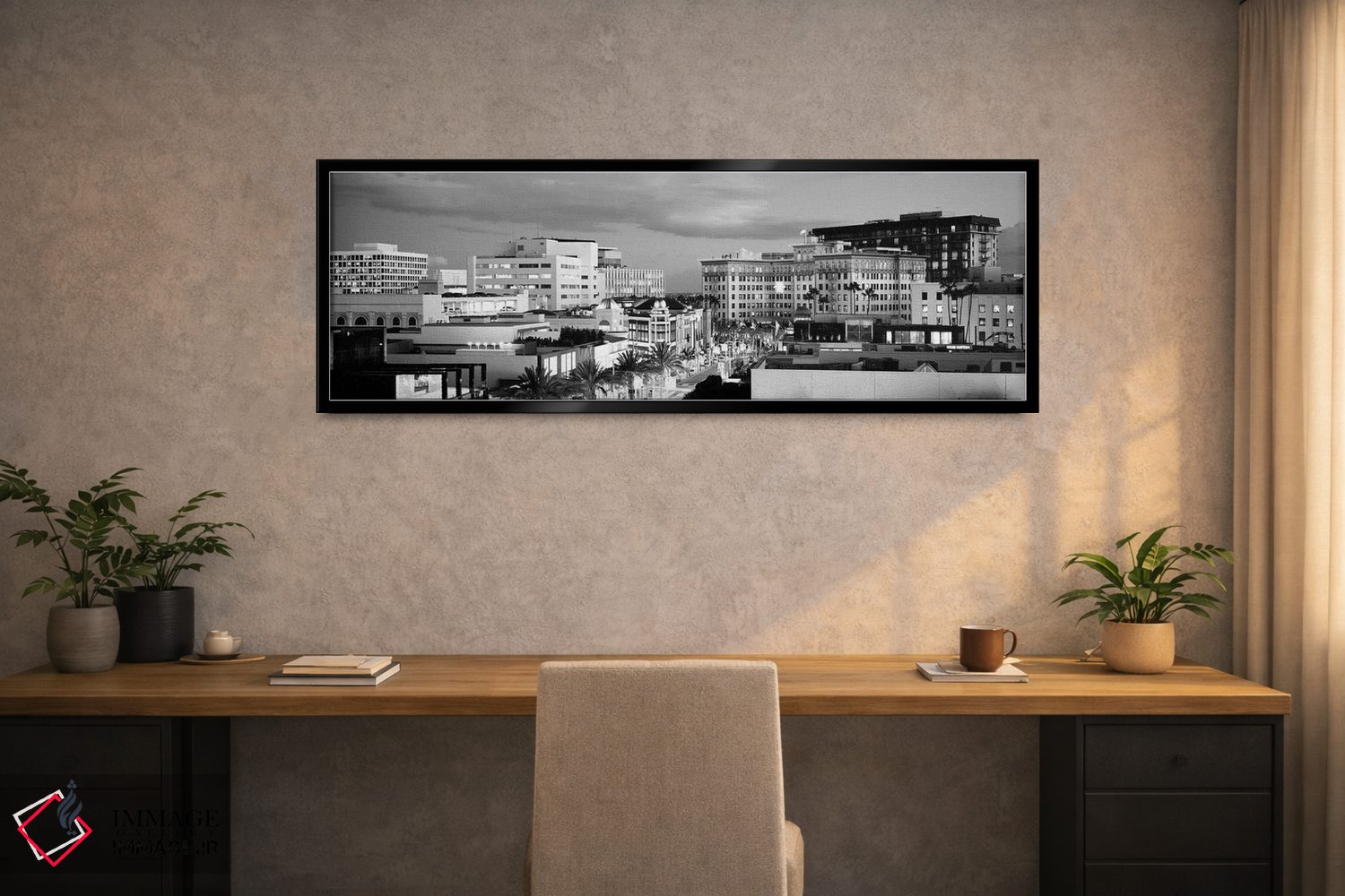 تابلو دکوراتیو "نمای بلند از ساختمان ها در یک شهر، رودئو درایو، بورلی… اثر پانورامیک ایمجز - D2B