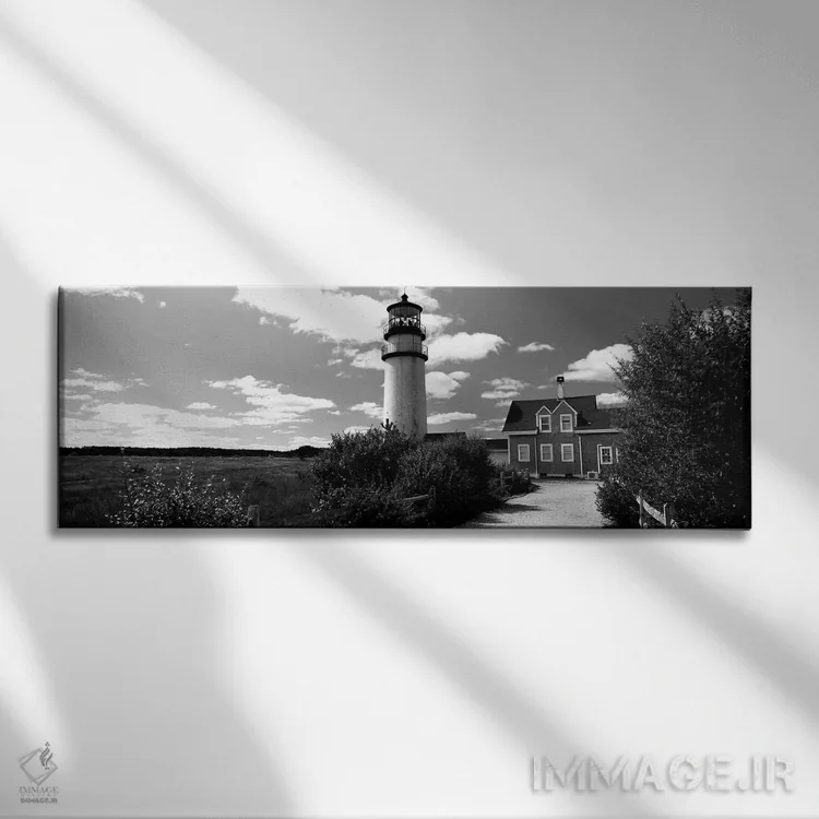 تابلو دکوراتیو "فانوس دریایی هایلند لایت، سواحل ملی کیپ کاد، نورت تراو… اثر پانورامیک ایمجز - نمای روبهرو روی دیوار