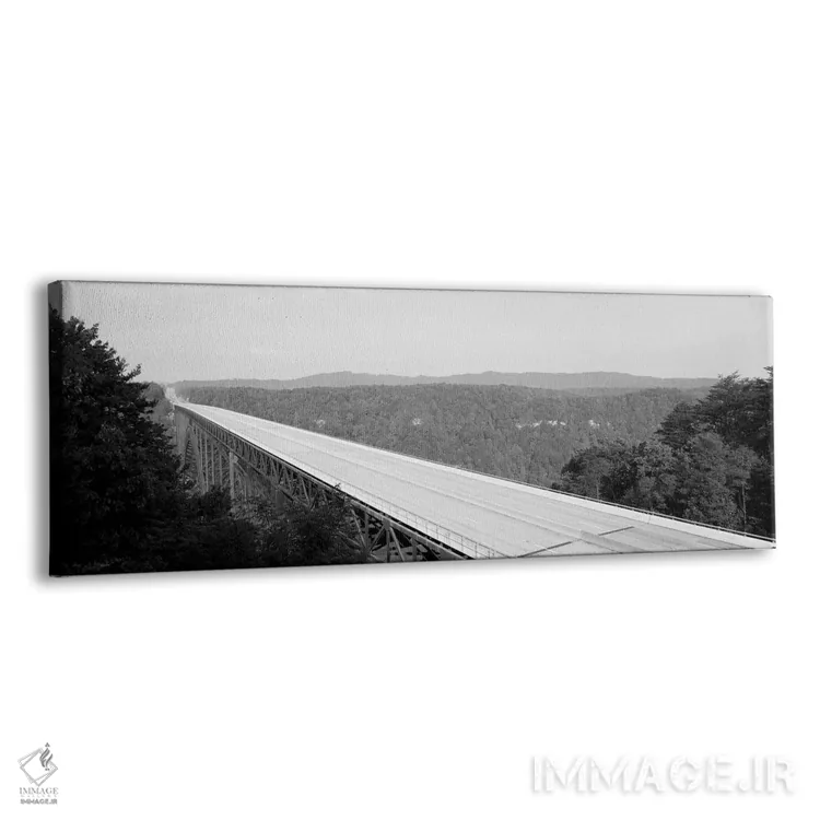 تابلو دکوراتیو "نمای بلند از پل دره رود جدید، مسیر ۱۹، ایالت ویرجینیای… اثر پانورامیک ایمجز - نمای پرسپکتیو محصول