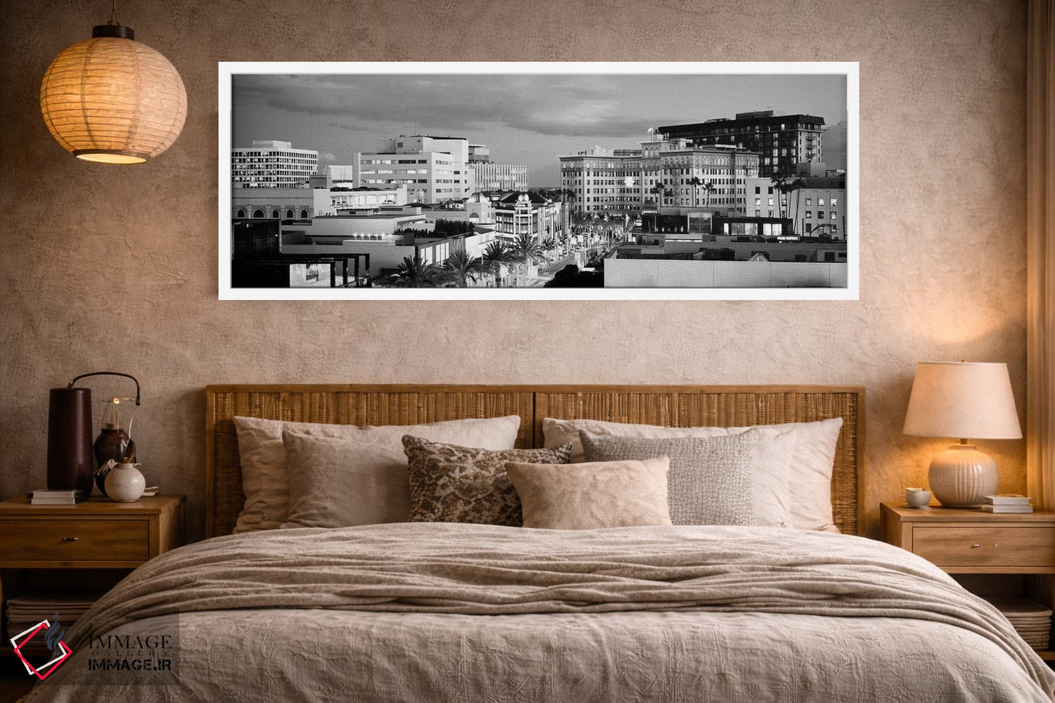 تابلو دکوراتیو "نمای بلند از ساختمان ها در یک شهر، رودئو درایو، بورلی… اثر پانورامیک ایمجز - D3W