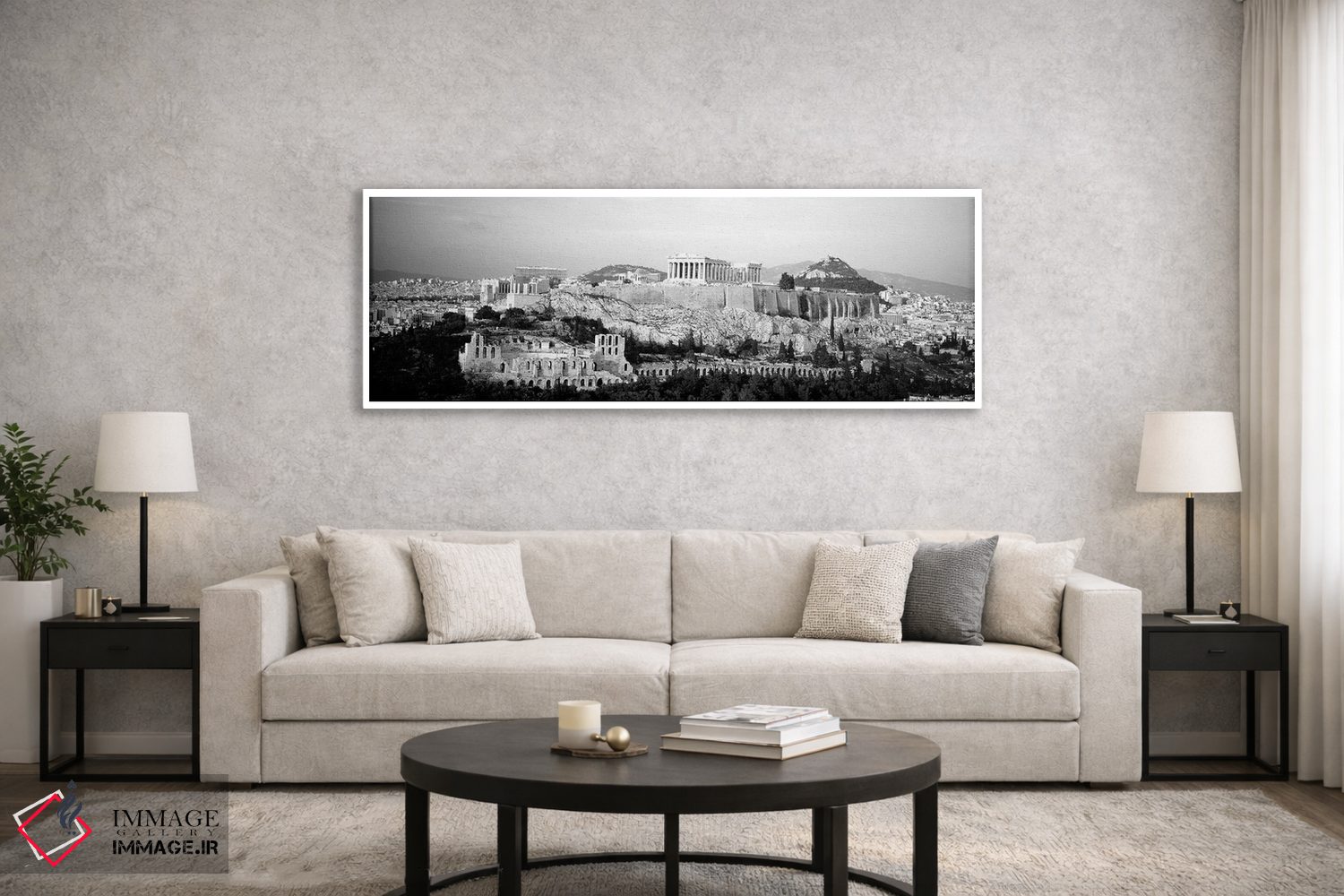 تابلو دکوراتیو "نمای بلند از ساختمان ها در یک شهر، آکروپولیس، آتن، یون… اثر پانورامیک ایمجز - D5W
