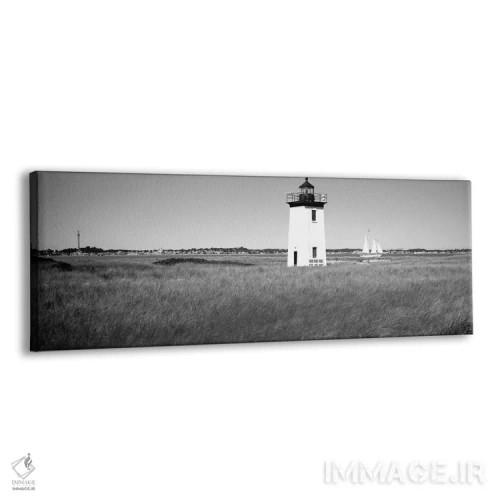 تابلو دکوراتیو "فانوس دریایی روی ساحل، فانوس دریایی لانگ پوینت، لانگ پ… اثر پانورامیک ایمجز - نمای پرسپکتیو محصول