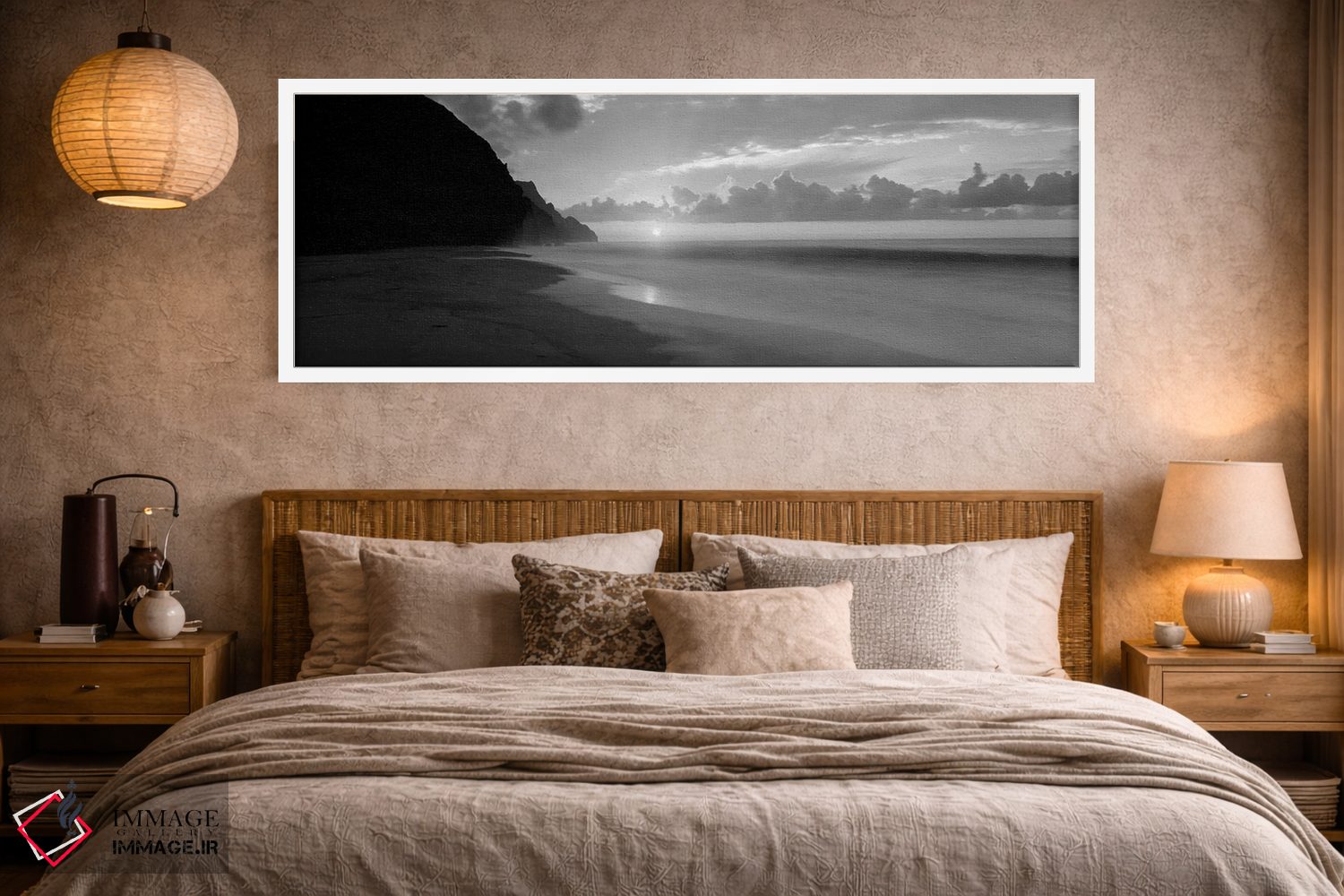 تابلو دکوراتیو "غروب ساحل کلالاو، سواحل ناپالی، هاوایی، ایالات متحده" اثر پانورامیک ایمجز - D3W