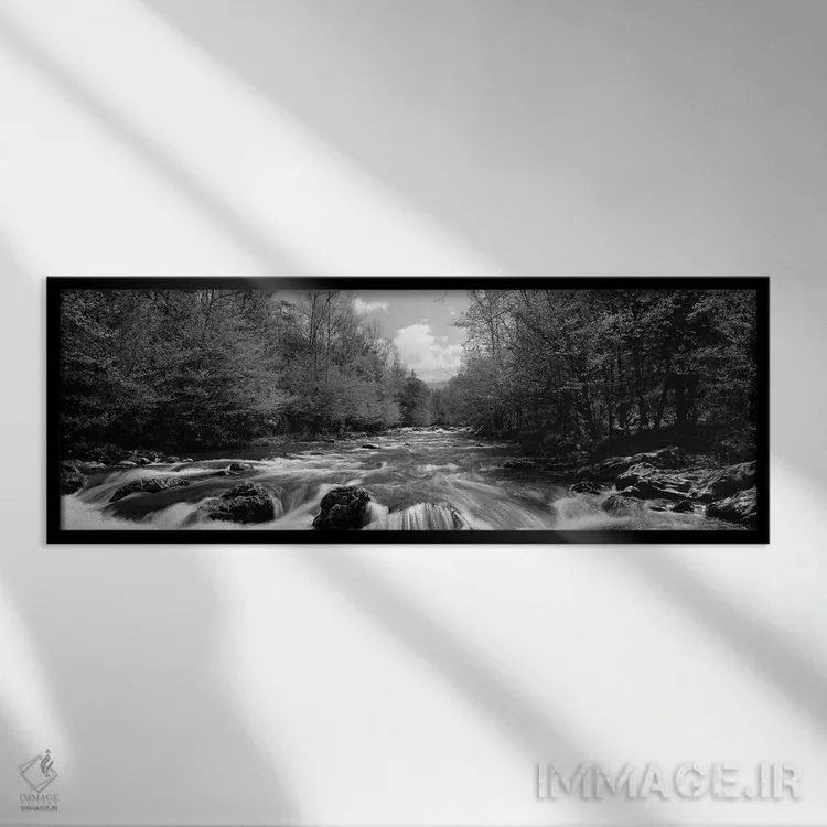 تابلو دکوراتیو "رودخانه لیتل پیچن، پارک ملی کوه های اسمکی بزرگ، شهرستا… اثر پانورامیک ایمجز - نمای قابدار مشکی