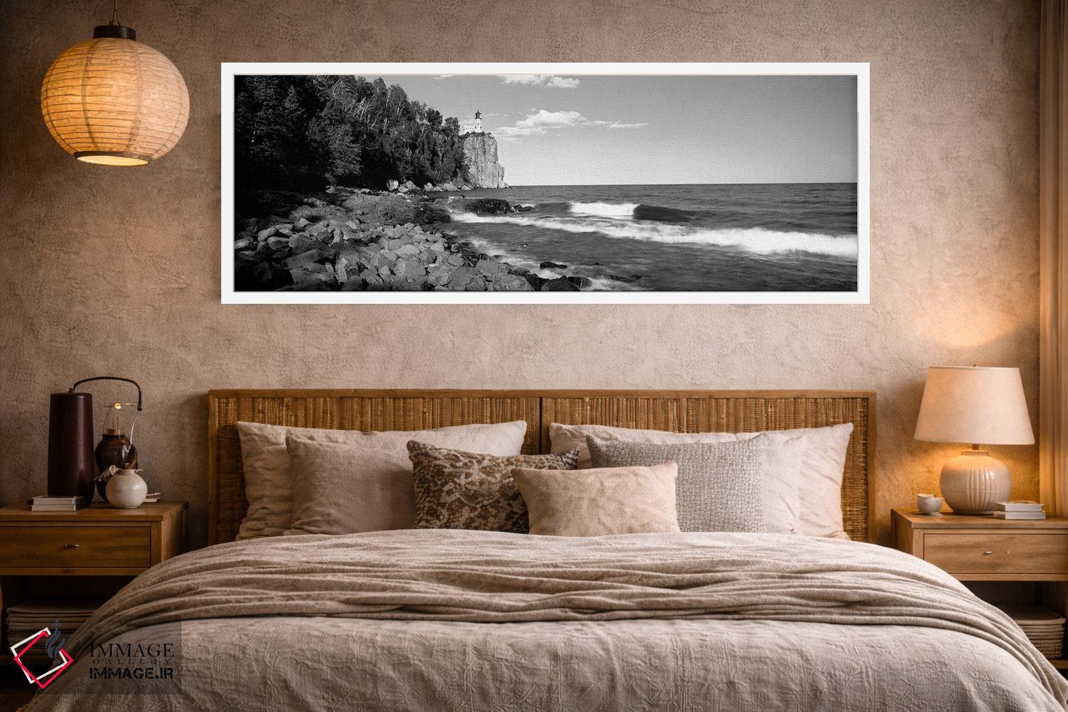 تابلو دکوراتیو "فانوس دریایی روی صخره، فانوس دریایی اسپلیت راک، دریاچه… اثر پانورامیک ایمجز - D3W