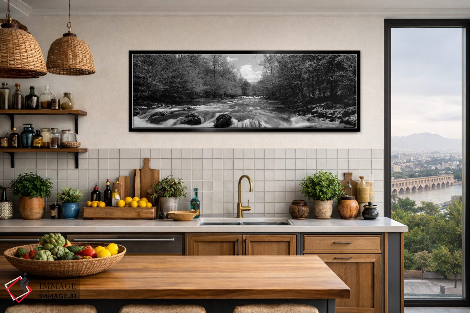 تابلو دکوراتیو "رودخانه لیتل پیچن، پارک ملی کوه های اسمکی بزرگ، شهرستا… اثر پانورامیک ایمجز - D5B