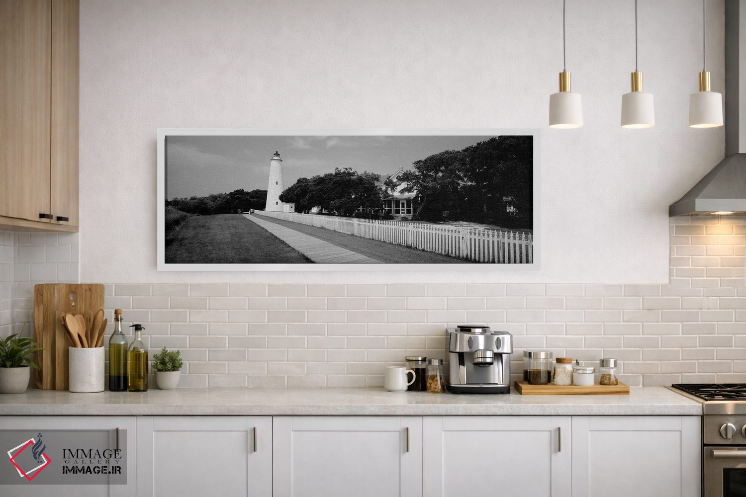 تابلو دکوراتیو "نمای زاویه پایین از فانوس دریایی، فانوس دریایی اوکراکو… اثر پانورامیک ایمجز - D1W