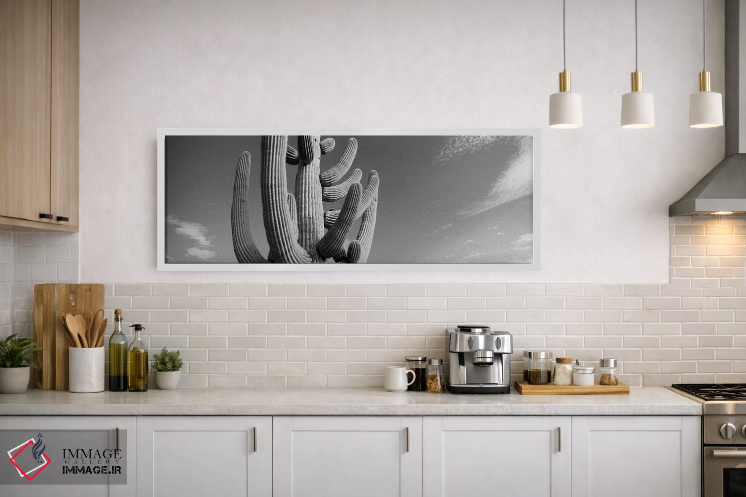 تابلو دکوراتیو "نمای زاویه پایین از کاکتوس ساگاروی ، پارک ملی ساگاروی… اثر پانورامیک ایمجز - D1W