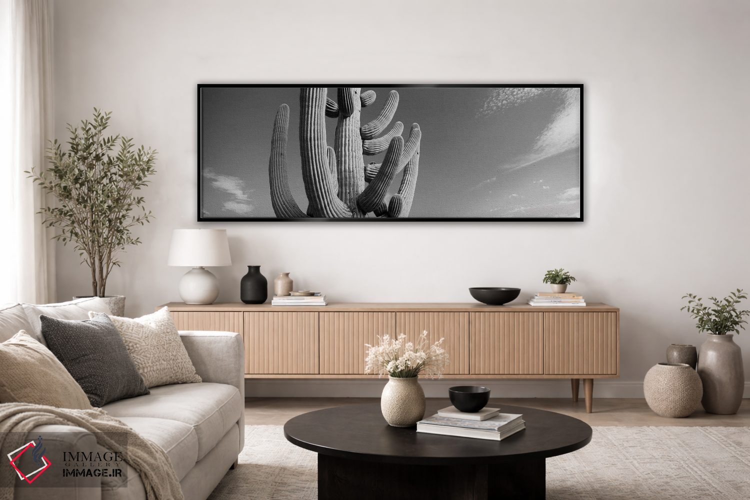 تابلو دکوراتیو "نمای زاویه پایین از کاکتوس ساگاروی ، پارک ملی ساگاروی… اثر پانورامیک ایمجز - D5B