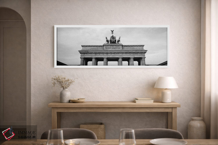 تابلو دکوراتیو "نمای زاویه پایین از دروازه براندنبورگ، پارایزر پلاتز… اثر پانورامیک ایمجز - D1W