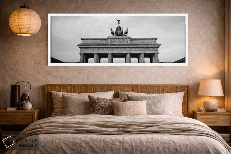 تابلو دکوراتیو "نمای زاویه پایین از دروازه براندنبورگ، پارایزر پلاتز… اثر پانورامیک ایمجز - D4W