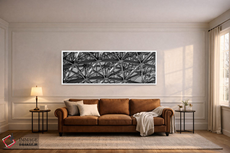 تابلو دکوراتیو "نمای زاویه پایین از جزئیات ساختار پل دروازه طلایی، خلی… اثر پانورامیک ایمجز - D5W