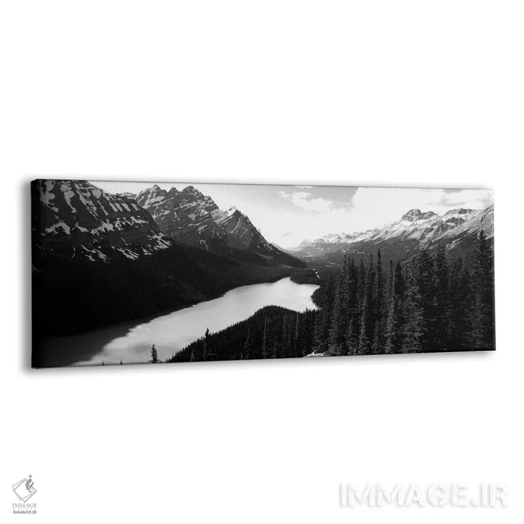 تابلو دکوراتیو "رشته کوه کنار دریاچه، پارک ملی بانف، آلبرتا، کانادا" اثر پانورامیک ایمجز - نمای پرسپکتیو محصول