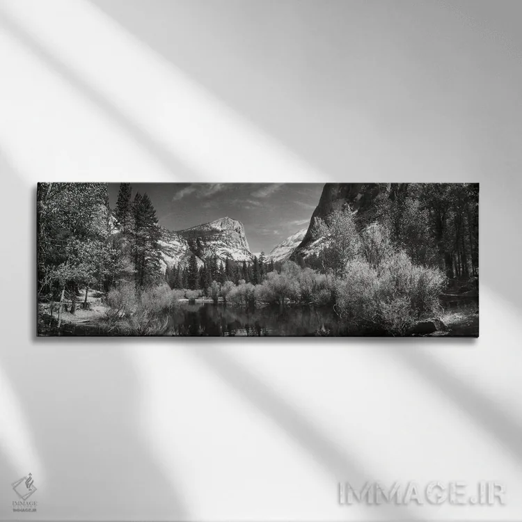 تابلو دکوراتیو "دریاچه آینه در پارک ملی یوسمیتی، شهرستان مری پوزا، کال… اثر پانورامیک ایمجز - نمای روبهرو روی دیوار