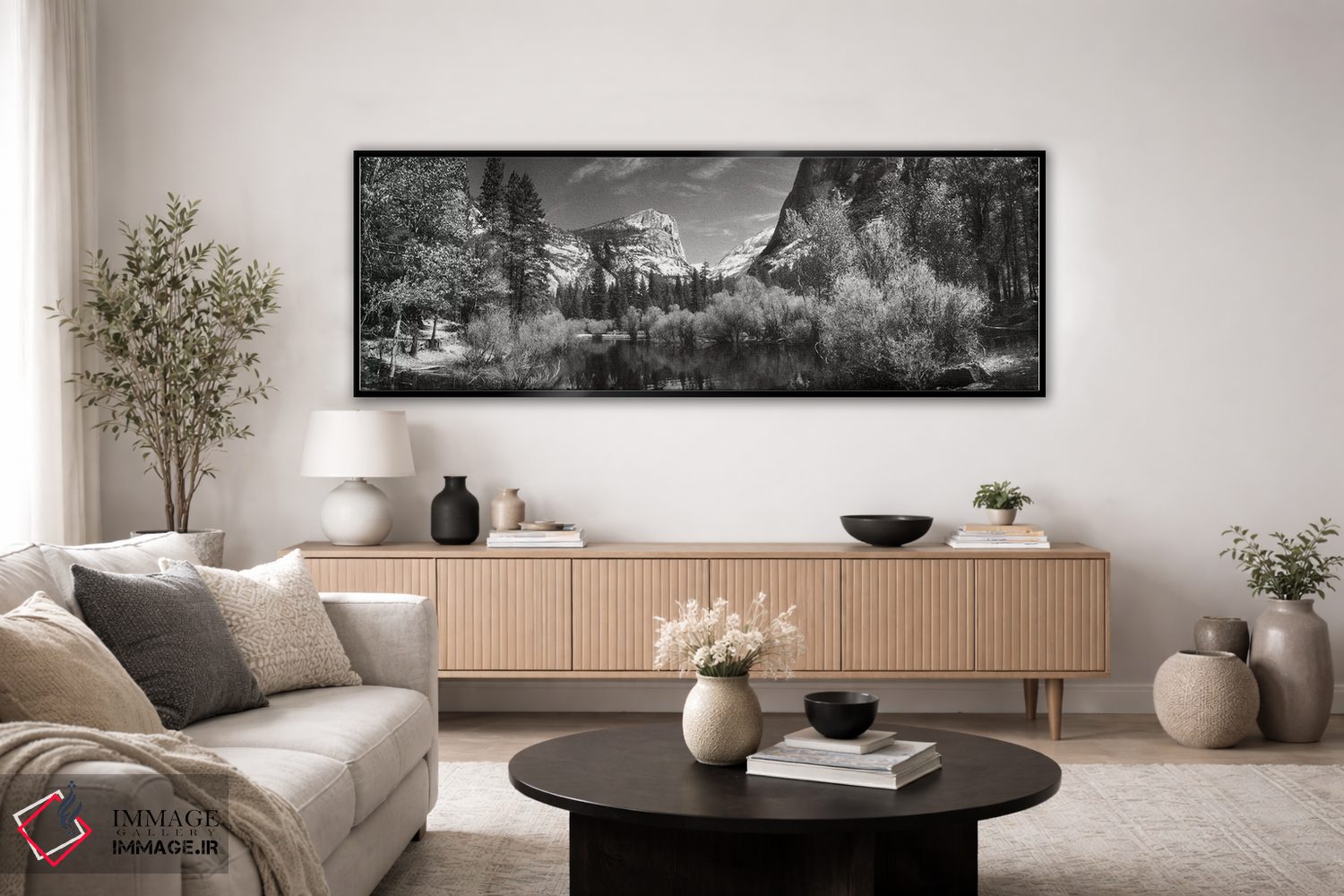 تابلو دکوراتیو "دریاچه آینه در پارک ملی یوسمیتی، شهرستان مری پوزا، کال… اثر پانورامیک ایمجز - D4B