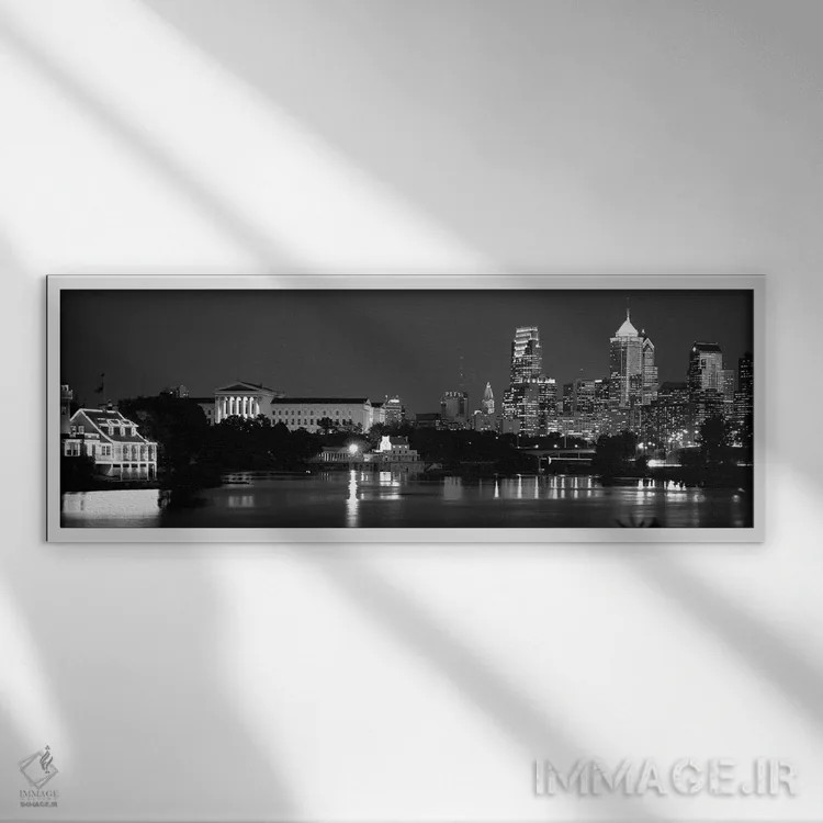 تابلو دکوراتیو "فیلادلفیا، پنسیلوانیا، ایالات متحده" اثر پانورامیک ایمجز - نمای قابدار سفید