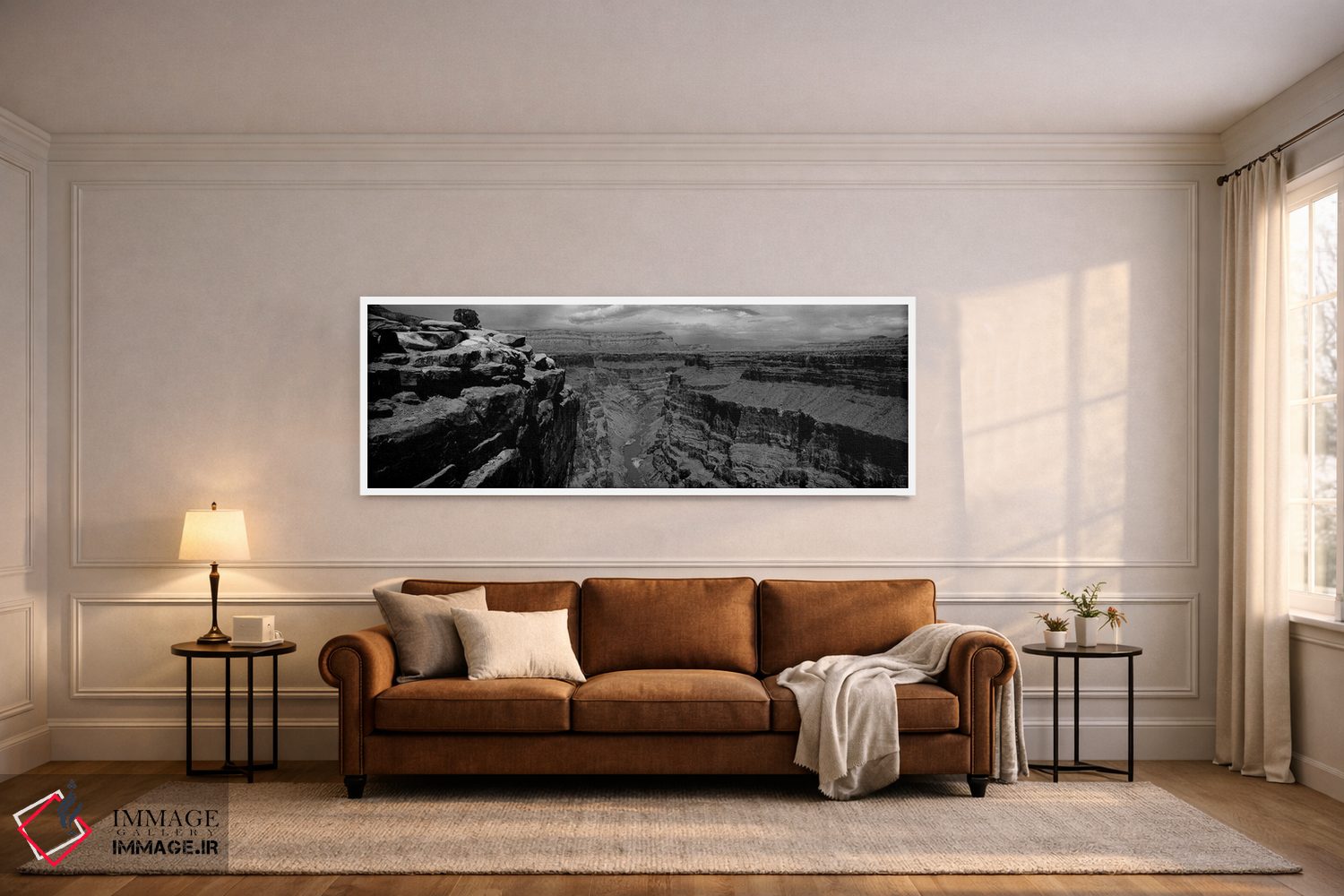 تابلو دکوراتیو "رودخانه ای که از دره ای عبور می کند، منظره توروایپ، بخ… اثر پانورامیک ایمجز - D6W