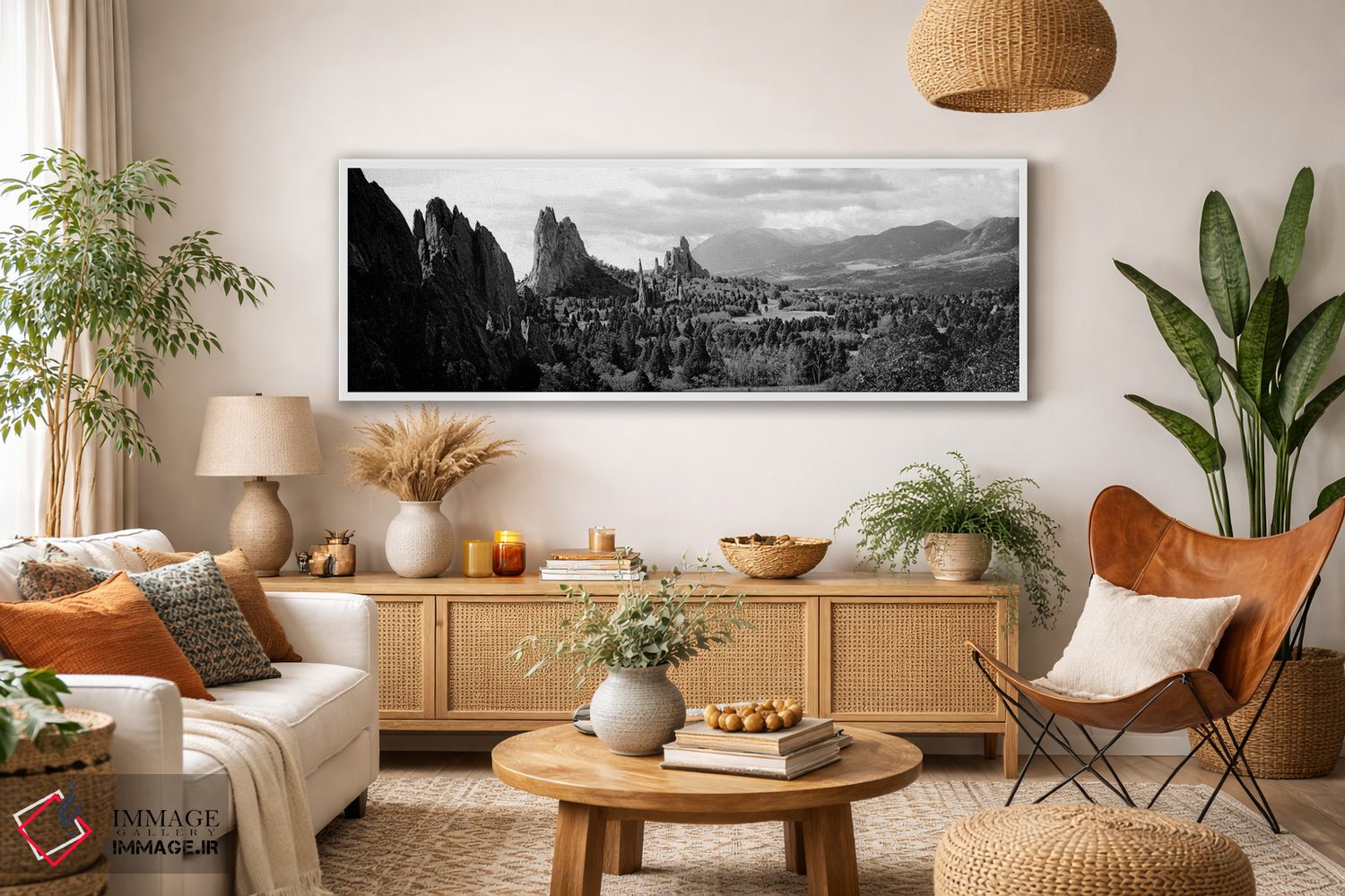 تابلو دکوراتیو "چیدمان های صخره ای روی یک چشم انداز، باغ خدایان، کلراد… اثر پانورامیک ایمجز - D3W