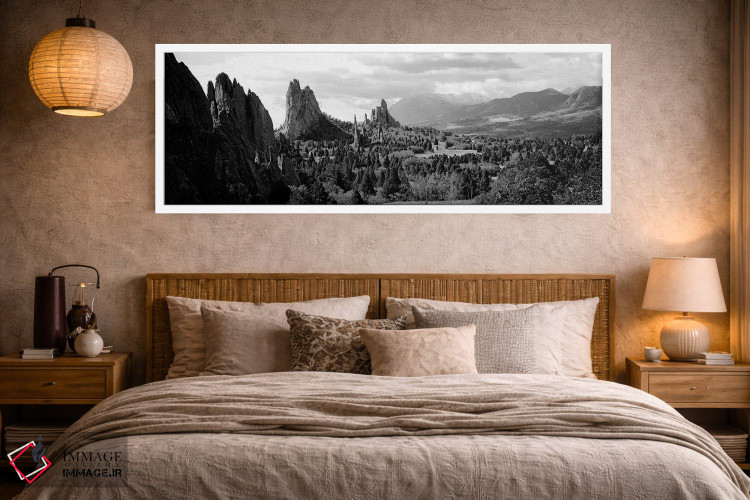 تابلو دکوراتیو "چیدمان های صخره ای روی یک چشم انداز، باغ خدایان، کلراد… اثر پانورامیک ایمجز - D4W
