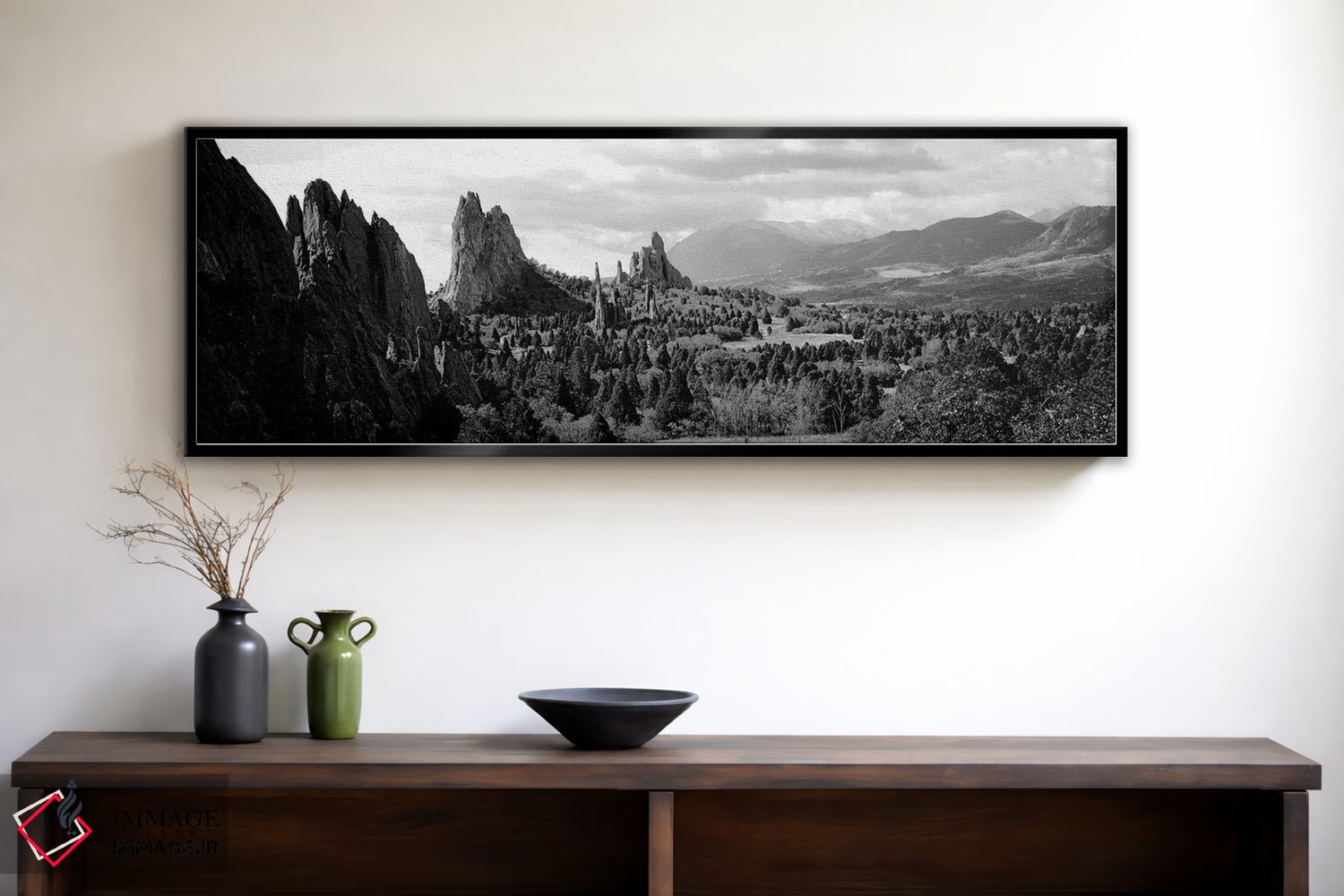 تابلو دکوراتیو "چیدمان های صخره ای روی یک چشم انداز، باغ خدایان، کلراد… اثر پانورامیک ایمجز - D2B