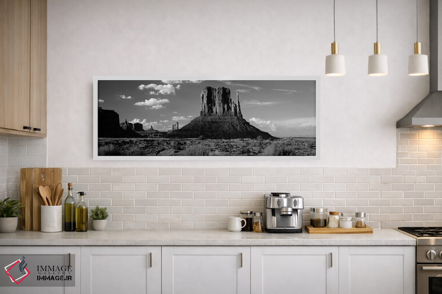 تابلو دکوراتیو "چیدمان های صخره ای روی یک چشم انداز، میتنس، پارک قبیله… اثر پانورامیک ایمجز - D1W