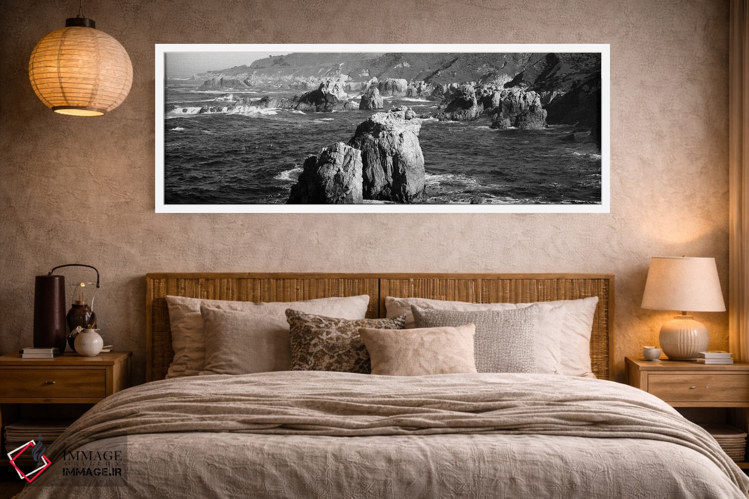تابلو دکوراتیو "چیدمان های صخره ای روی ساحل، بیگ سور، ساحل ایالتی گارا… اثر پانورامیک ایمجز - D2W