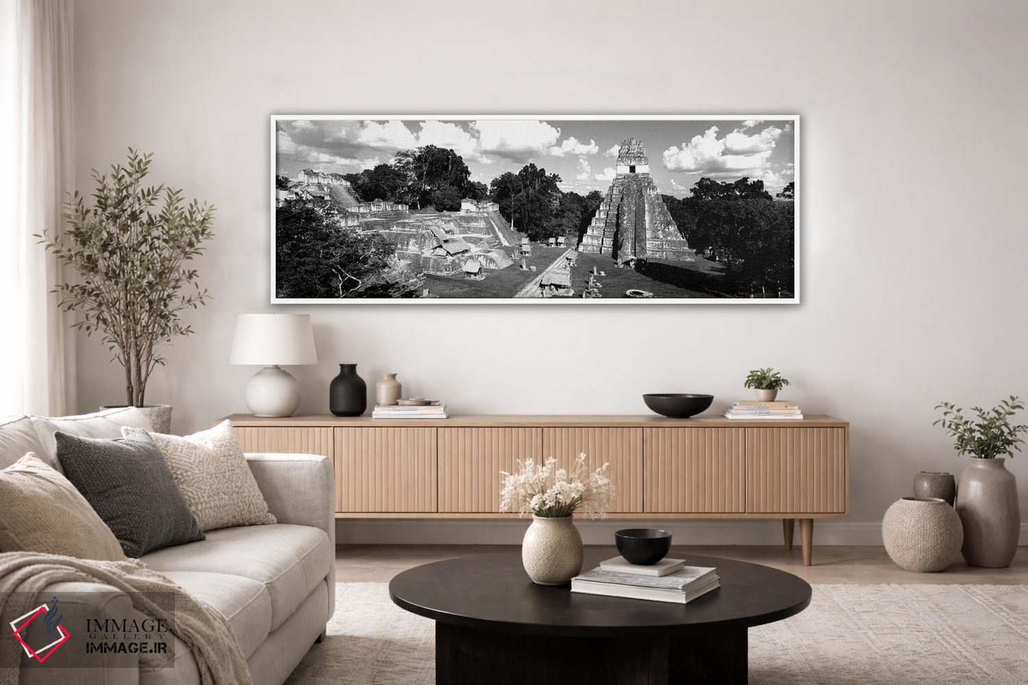 تابلو دکوراتیو "ویرانه های یک معبد قدیمی، تیکال، گواتمالا" اثر پانورامیک ایمجز - D2W