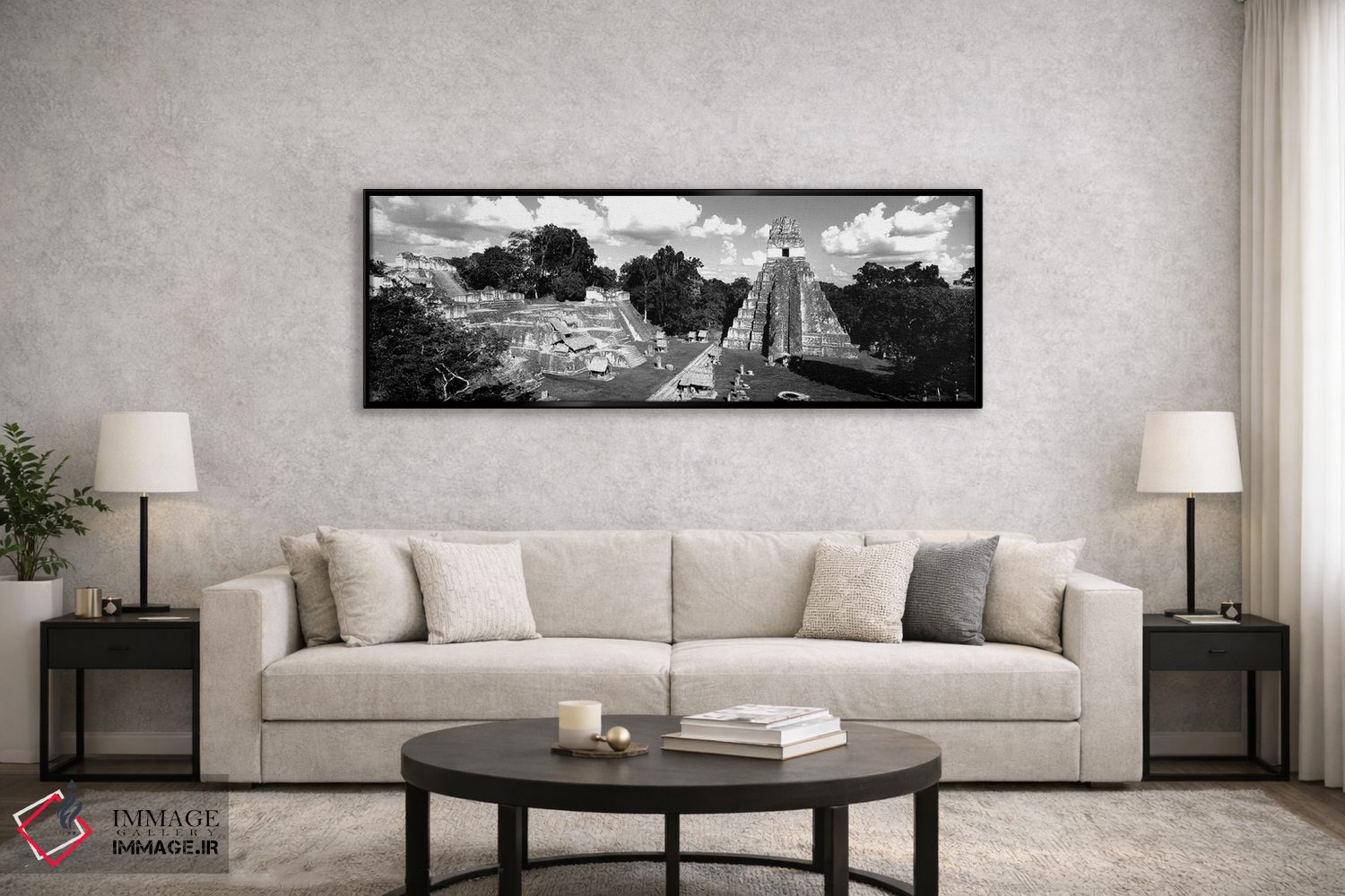 تابلو دکوراتیو "ویرانه های یک معبد قدیمی، تیکال، گواتمالا" اثر پانورامیک ایمجز - D6B