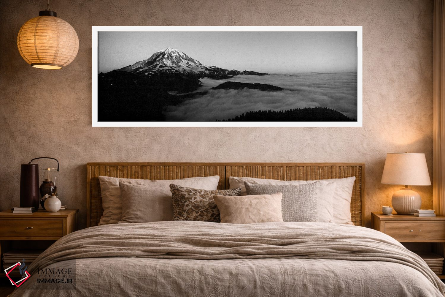 تابلو دکوراتیو "دریای ابرها با کوه ها در پس زمینه، کوه رینییر، شهرستان… اثر پانورامیک ایمجز - D4W