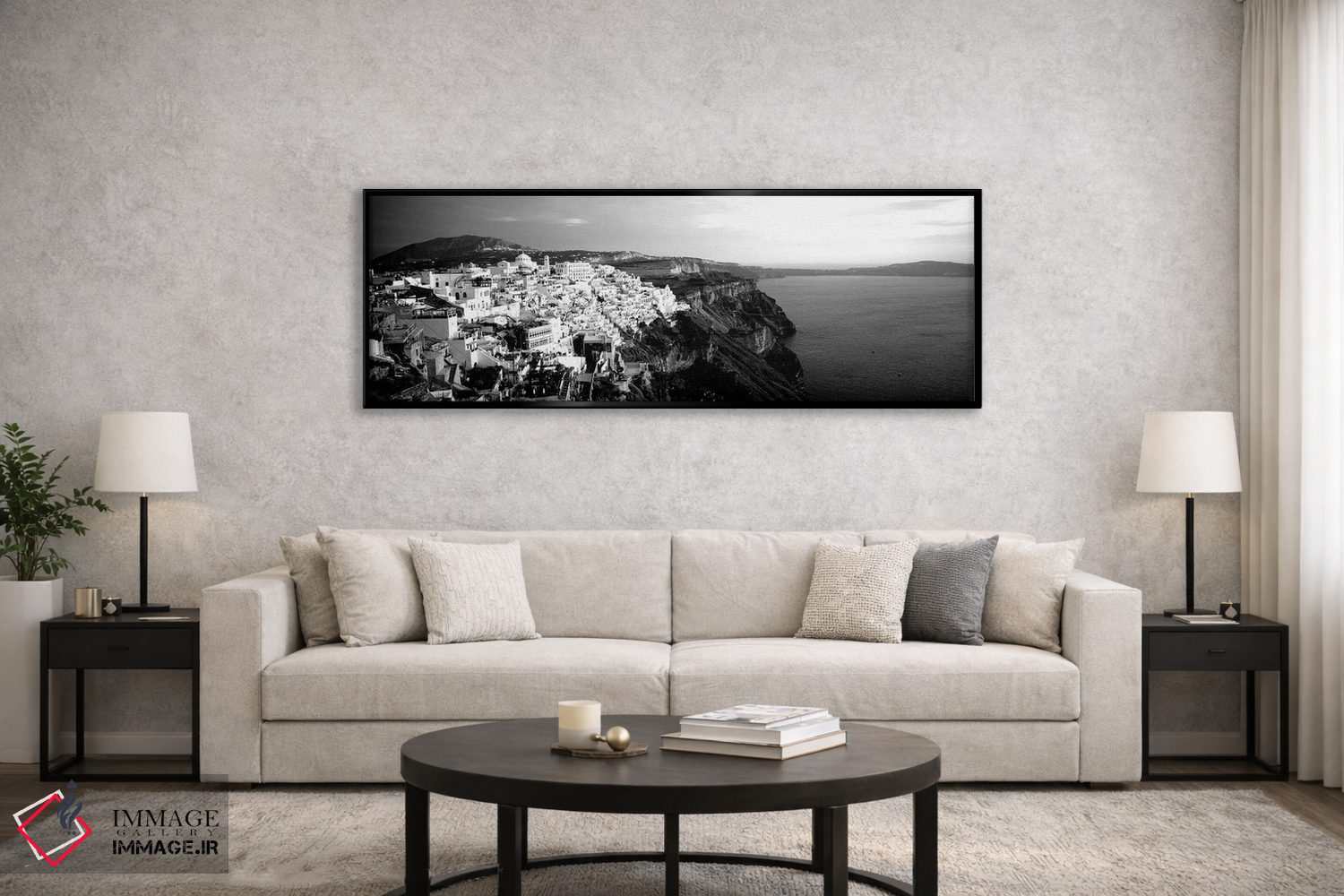 تابلو دکوراتیو "سانتورینی، یونان" اثر پانورامیک ایمجز - D6B