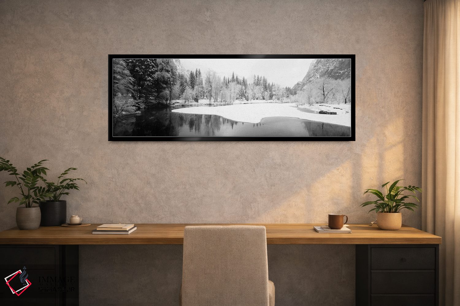 تابلو دکوراتیو "درختان پوشیده از برف در یک جنگل، پارک ملی یوسمیتی، کال… اثر پانورامیک ایمجز - D2B