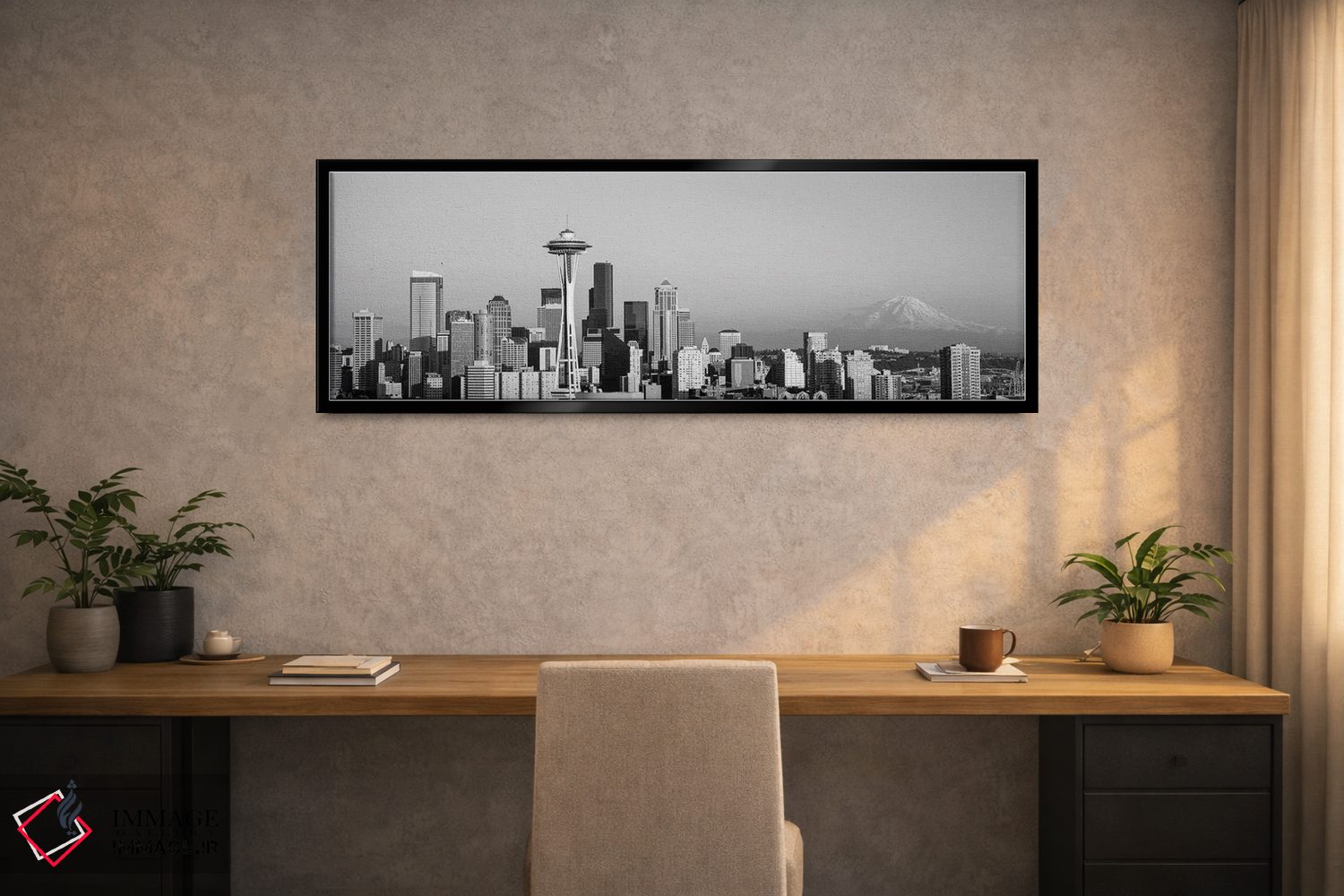 تابلو دکوراتیو "خط افق، سیاتل، ایالت واشنگتن، ایالات متحده" اثر پانورامیک ایمجز - D2B