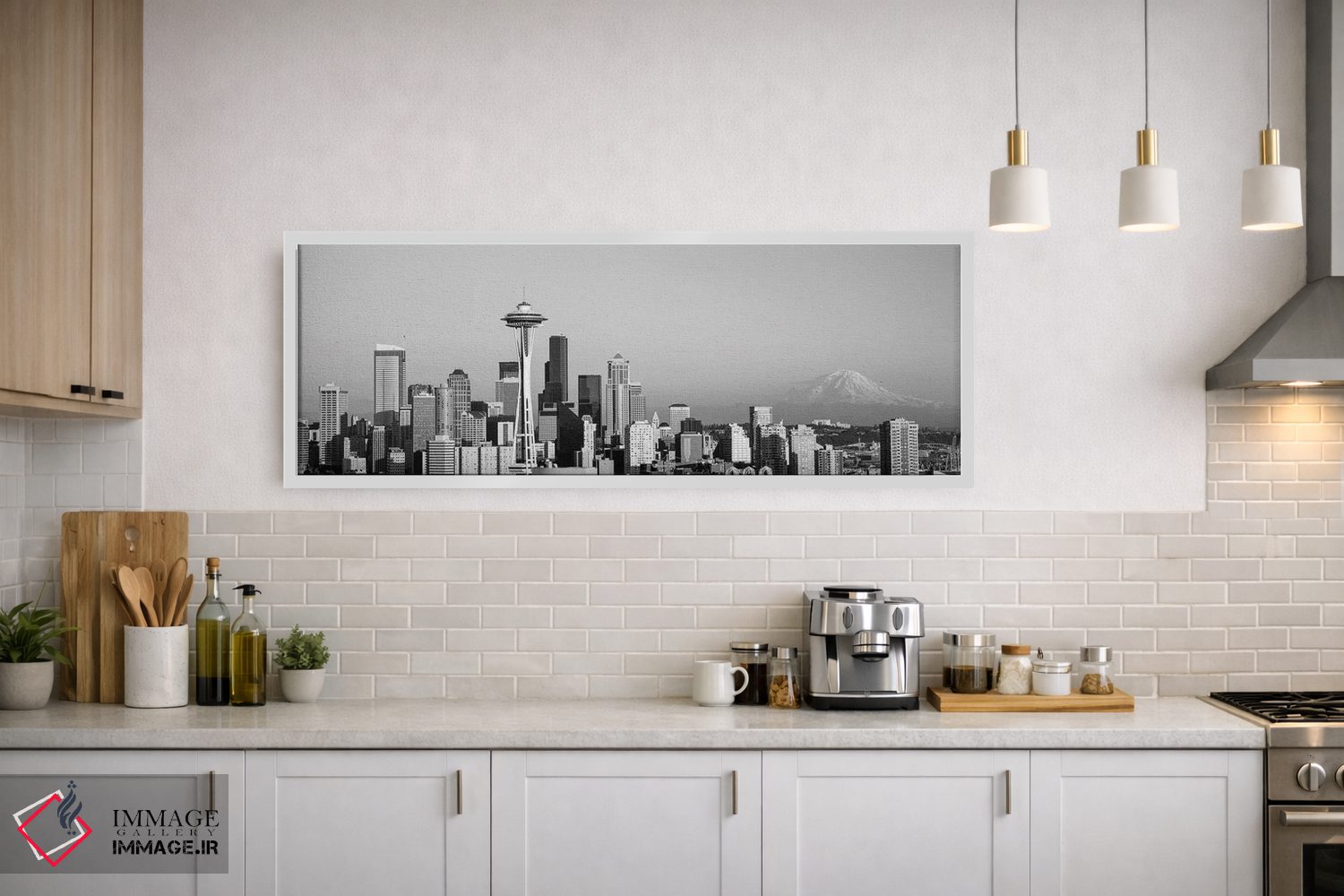 تابلو دکوراتیو "خط افق، سیاتل، ایالت واشنگتن، ایالات متحده" اثر پانورامیک ایمجز - D1W