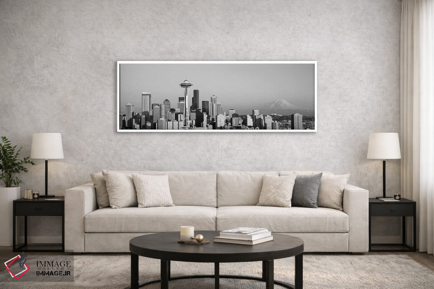 تابلو دکوراتیو "خط افق، سیاتل، ایالت واشنگتن، ایالات متحده" اثر پانورامیک ایمجز - D6W