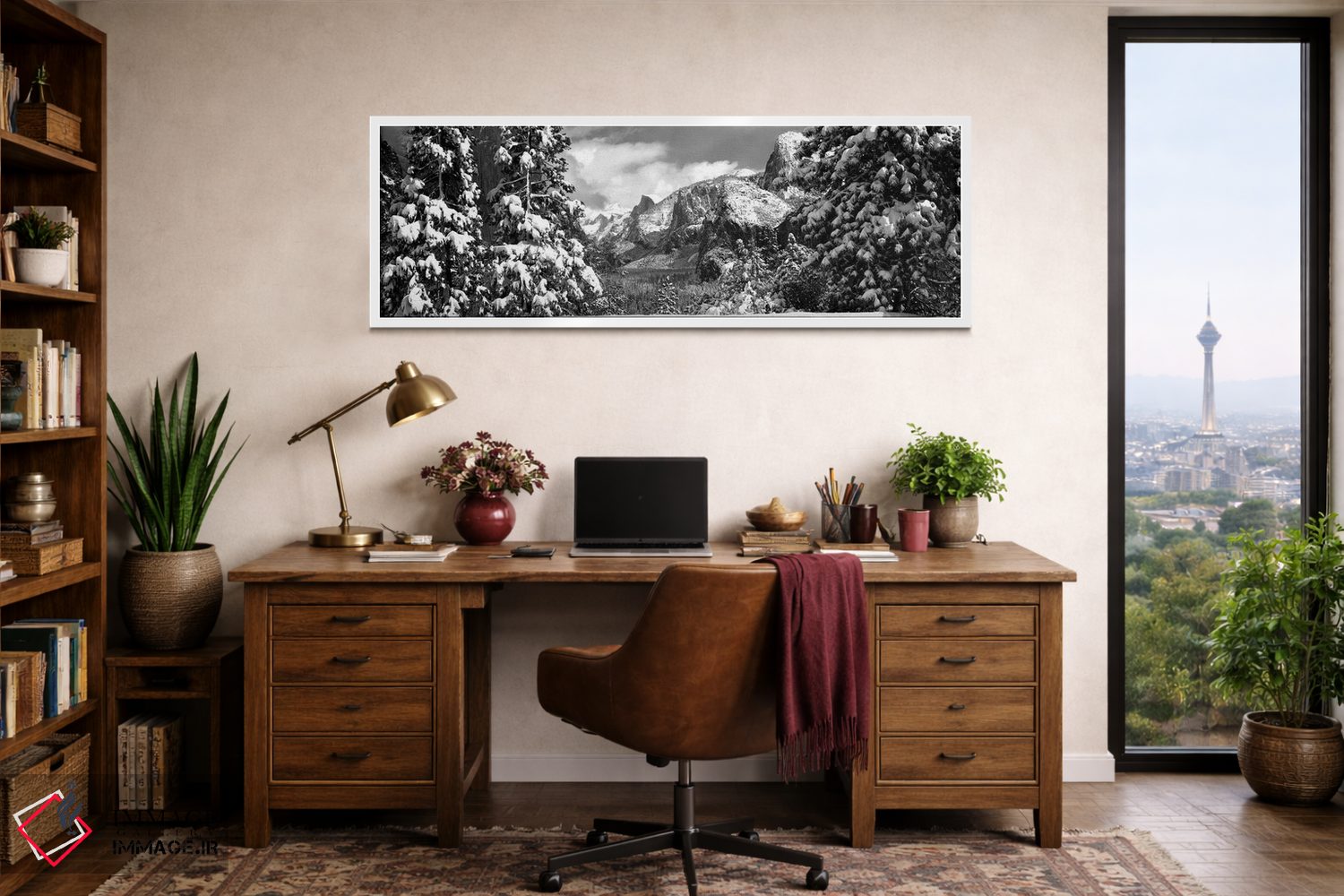 تابلو دکوراتیو "درختان برفی در زمستان، دره یوسمیتی، پارک ملی یوسمیتی… اثر پانورامیک ایمجز - D1W