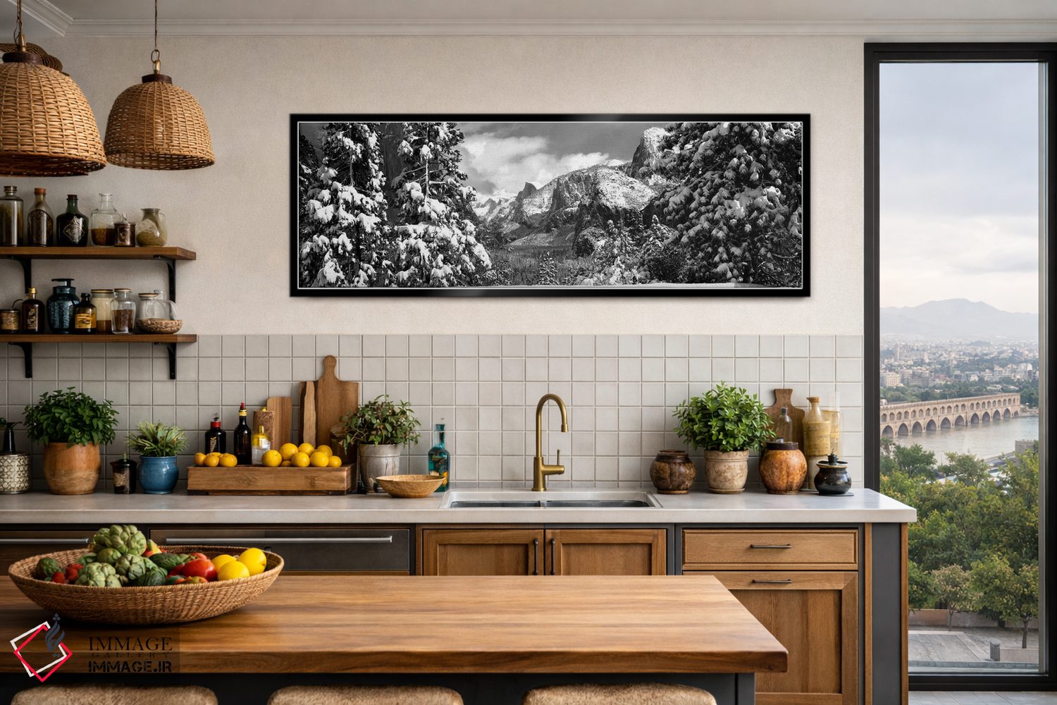 تابلو دکوراتیو "درختان برفی در زمستان، دره یوسمیتی، پارک ملی یوسمیتی… اثر پانورامیک ایمجز - D5B