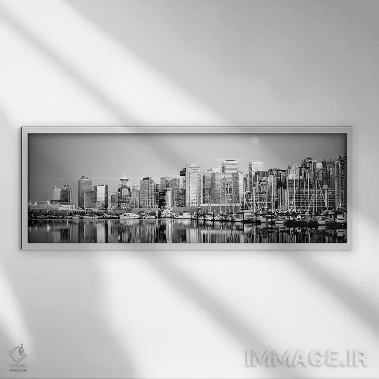 تابلو دکوراتیو "ونکوور، بریتیش کلمبیا، کانادا" اثر پانورامیک ایمجز - نمای قابدار سفید