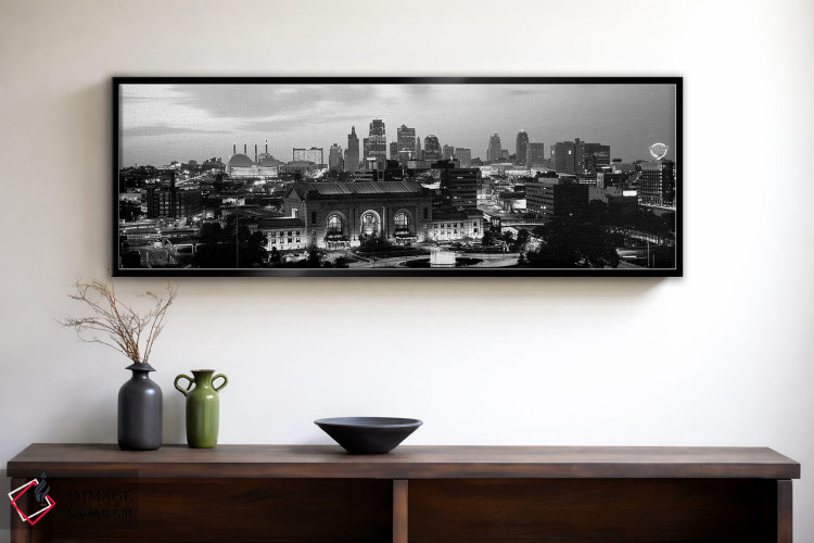 تابلو دکوراتیو "ایستگاه اتحادیه در هنگام غروب با خط افق شهری در پس زمی… اثر پانورامیک ایمجز - D2B