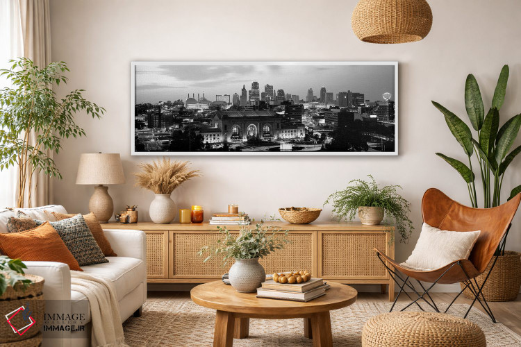 تابلو دکوراتیو "ایستگاه اتحادیه در هنگام غروب با خط افق شهری در پس زمی… اثر پانورامیک ایمجز - D4W