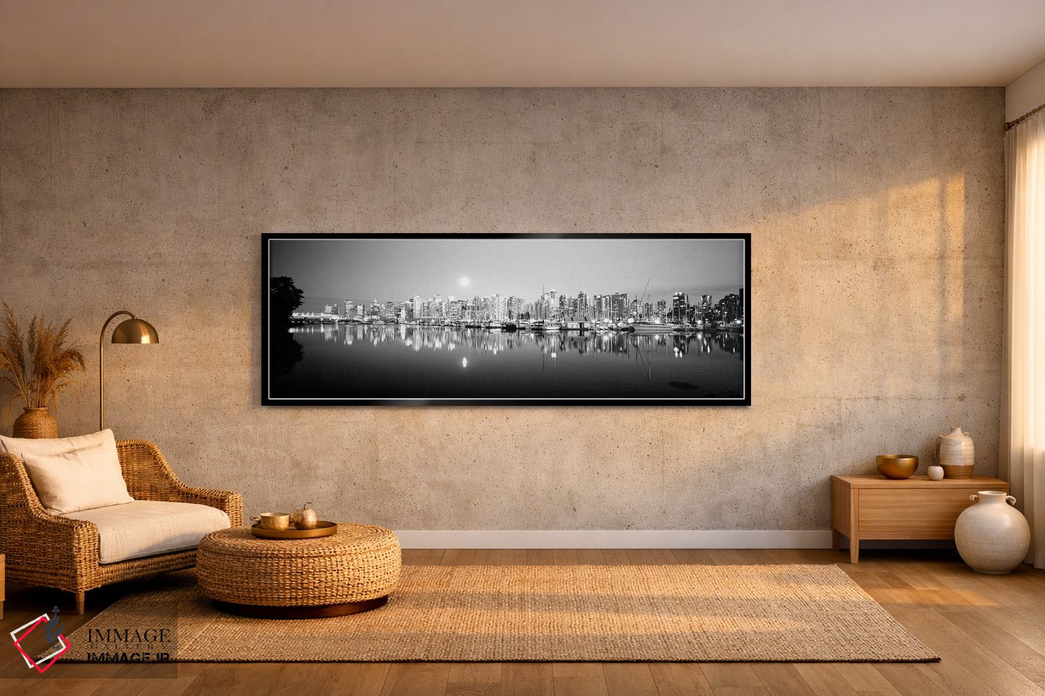 تابلو دکوراتیو "خط افق ونکوور، بریتیش کلمبیا، کانادا" اثر پانورامیک ایمجز - D2B